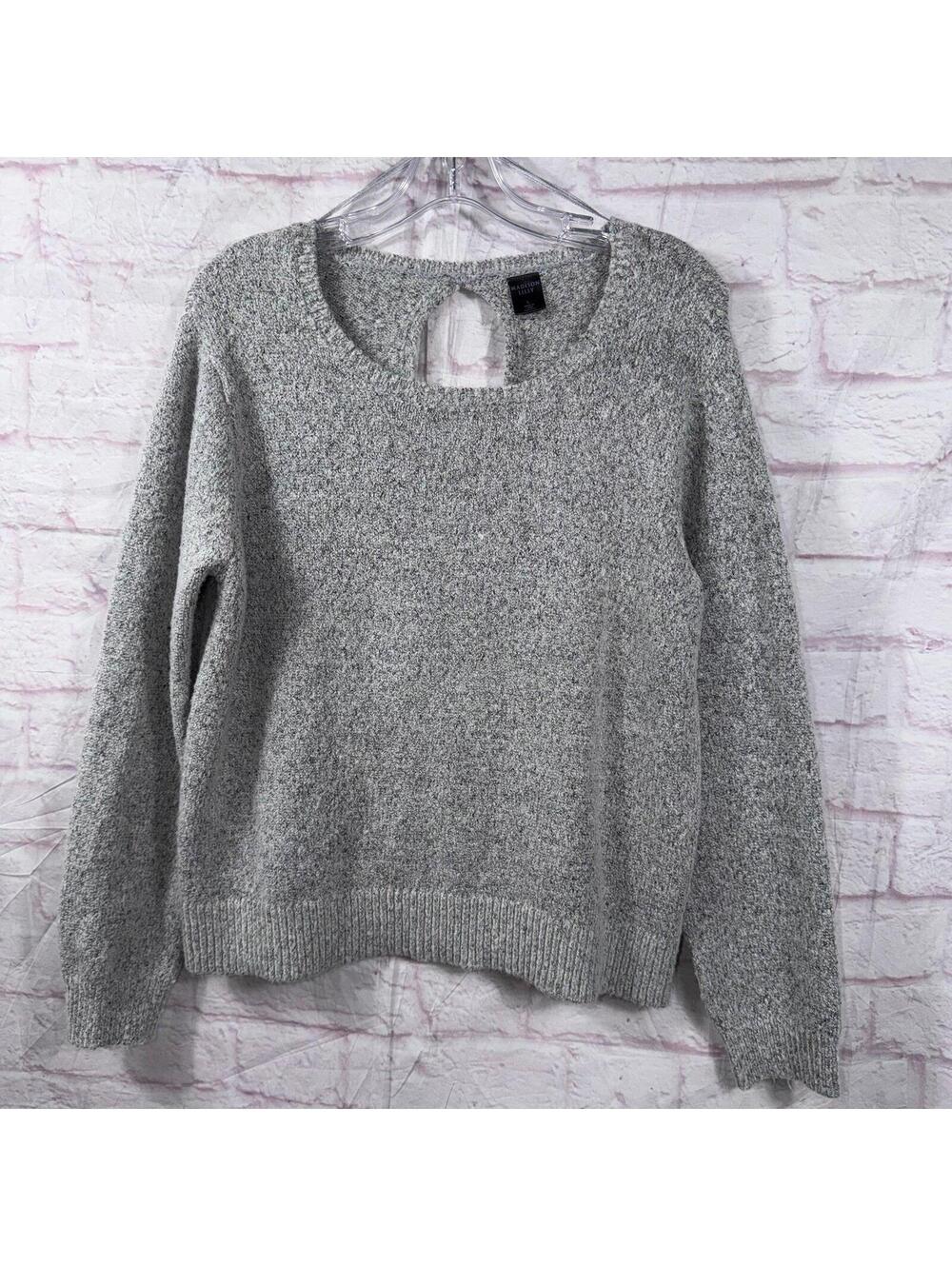Madison Lilly Women’s Gray Marled Knit Sweater Size Large